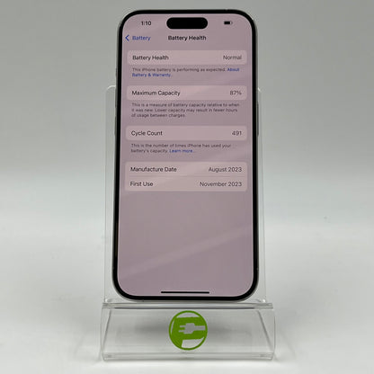 Unlocked Apple iPhone 15 Pro 128GB White Titanium NTQN3LL/A