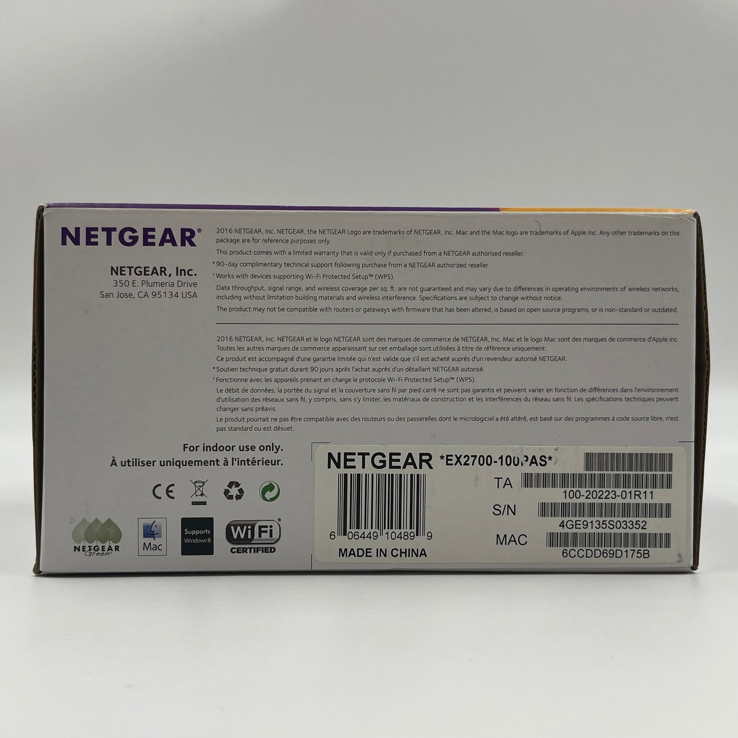 New Netgear WiFi Range Extender N300 EX2700