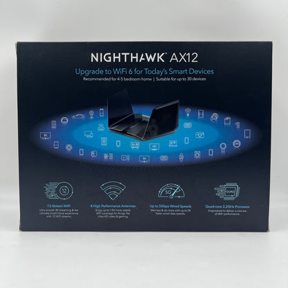 NETGEAR Nighthawk AX12 Dual Band WiFi 6 RAX120 Wifi Router