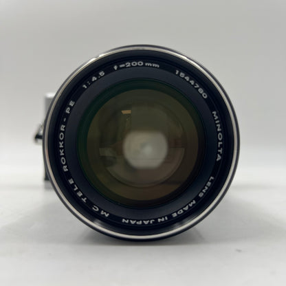 Minolta SRT 201 35MM Film Camera with 200mm Lens