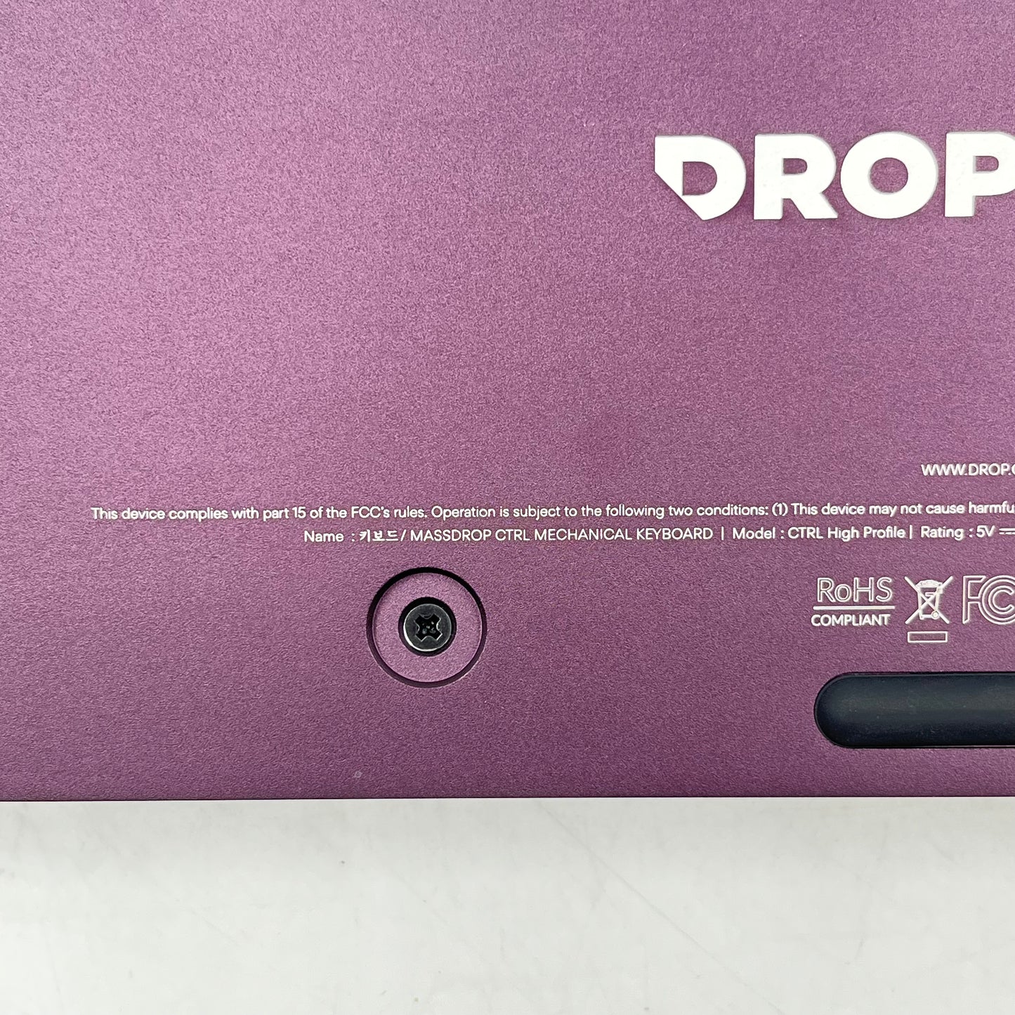 Drop Amethyst Gemstone Wired Mechanical Keyboard