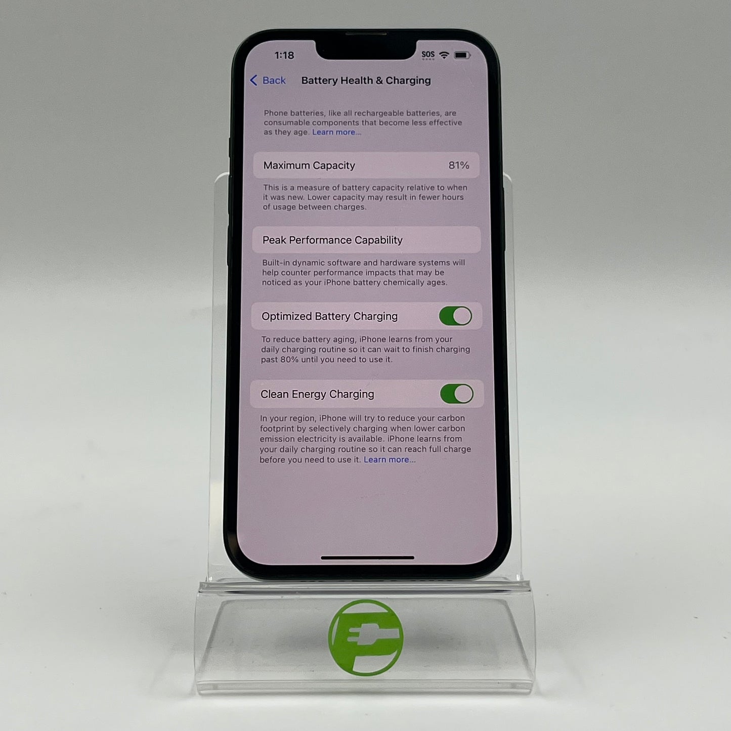 Unlocked Apple iPhone 13 256GB 17.6.1 Green MNG43LL/A