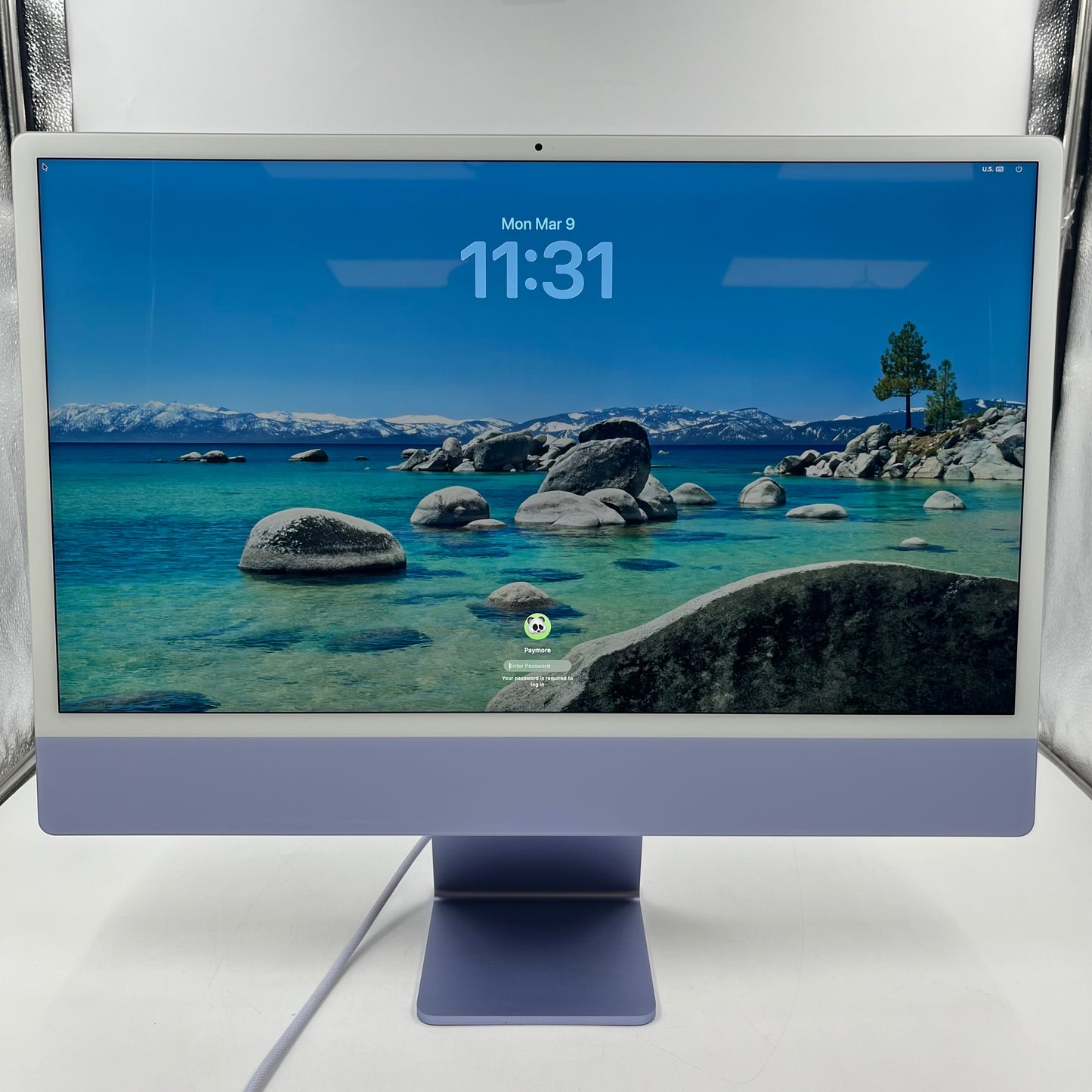 2021 Apple iMac 24" M1 8 Core 3.2GHz 8GB RAM 256GB SSD Purple MGPK3LL/A