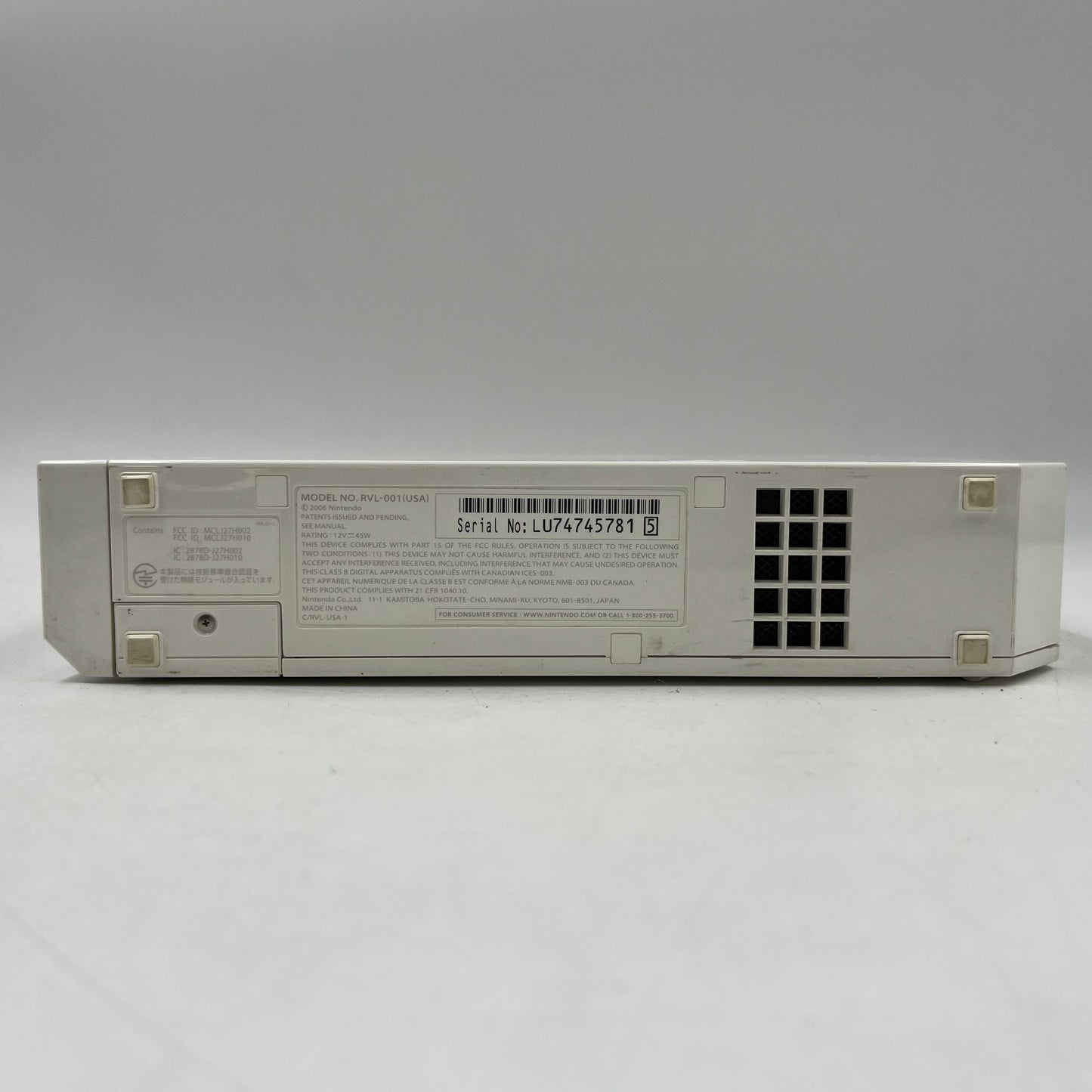 Nintendo Wii Video Game Console RVL-001 White