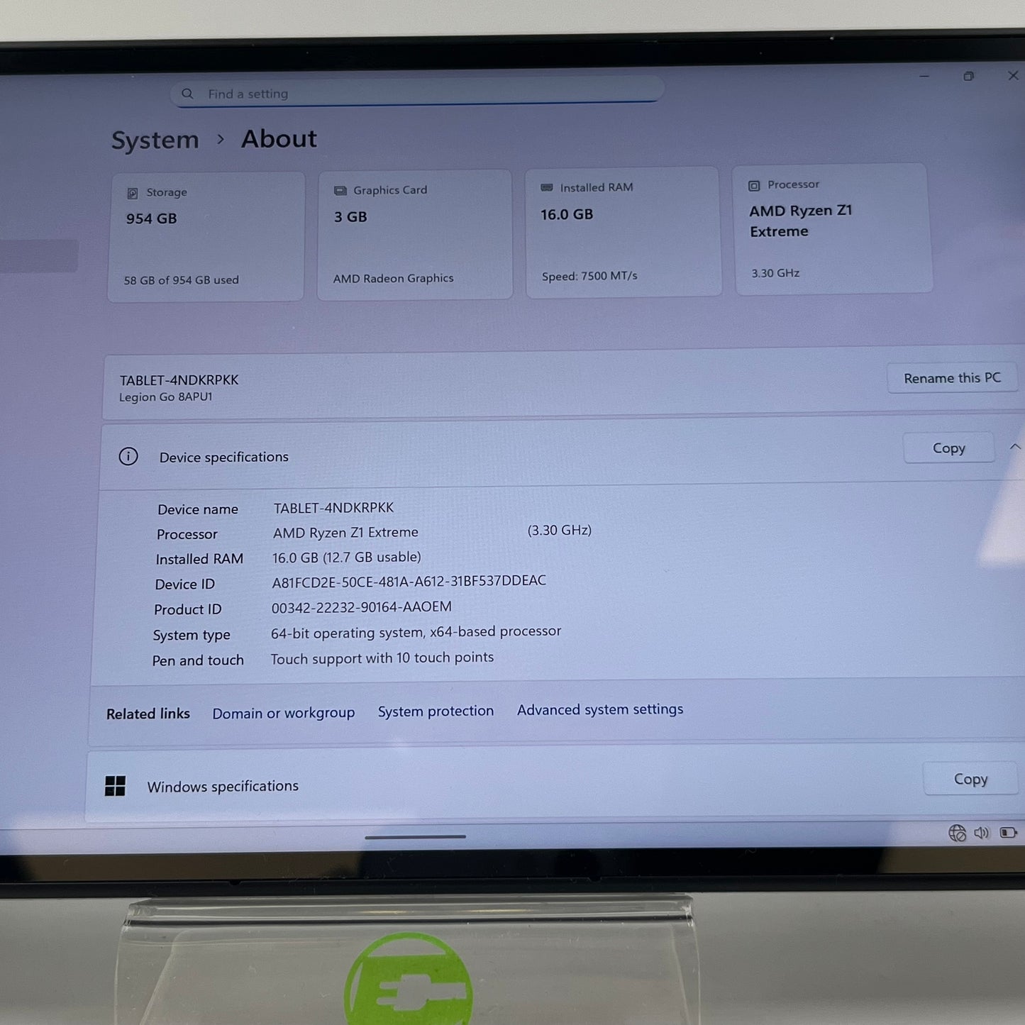 Lenovo Legion Go 8.8" AMD Ryzen Z1 Extreme 16GB 1TB Shadow Black 83E1001YUS