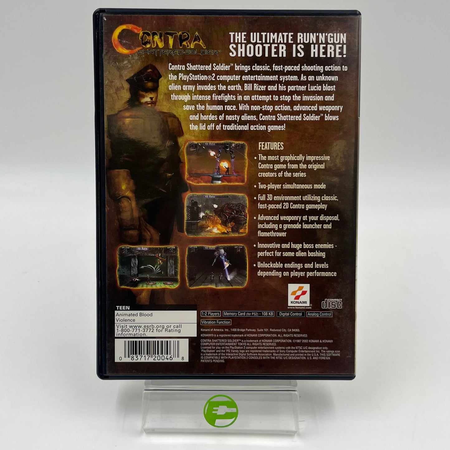 Contra Shattered Soldier (Sony PlayStation 2 PS2, 2002)