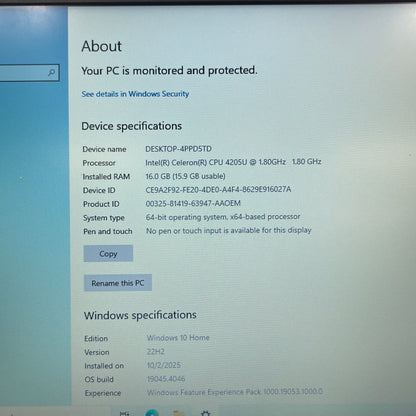 Lenovo IdeaPad S145 15.6" Celeron 4205U 1.8GHz 16GB RAM 128GB SSD