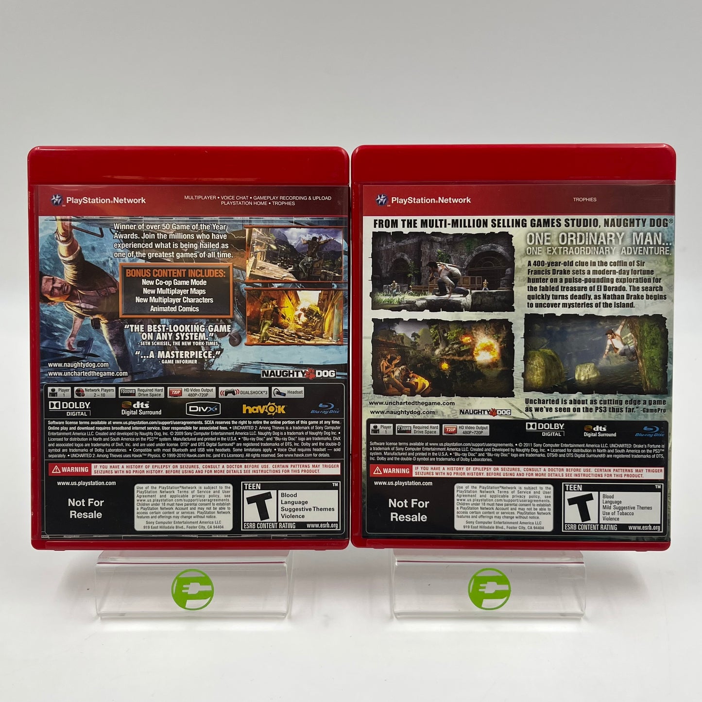 Uncharted & Uncharted 2 Dual Pack (Sony PlayStation 3 PS3, 2011)