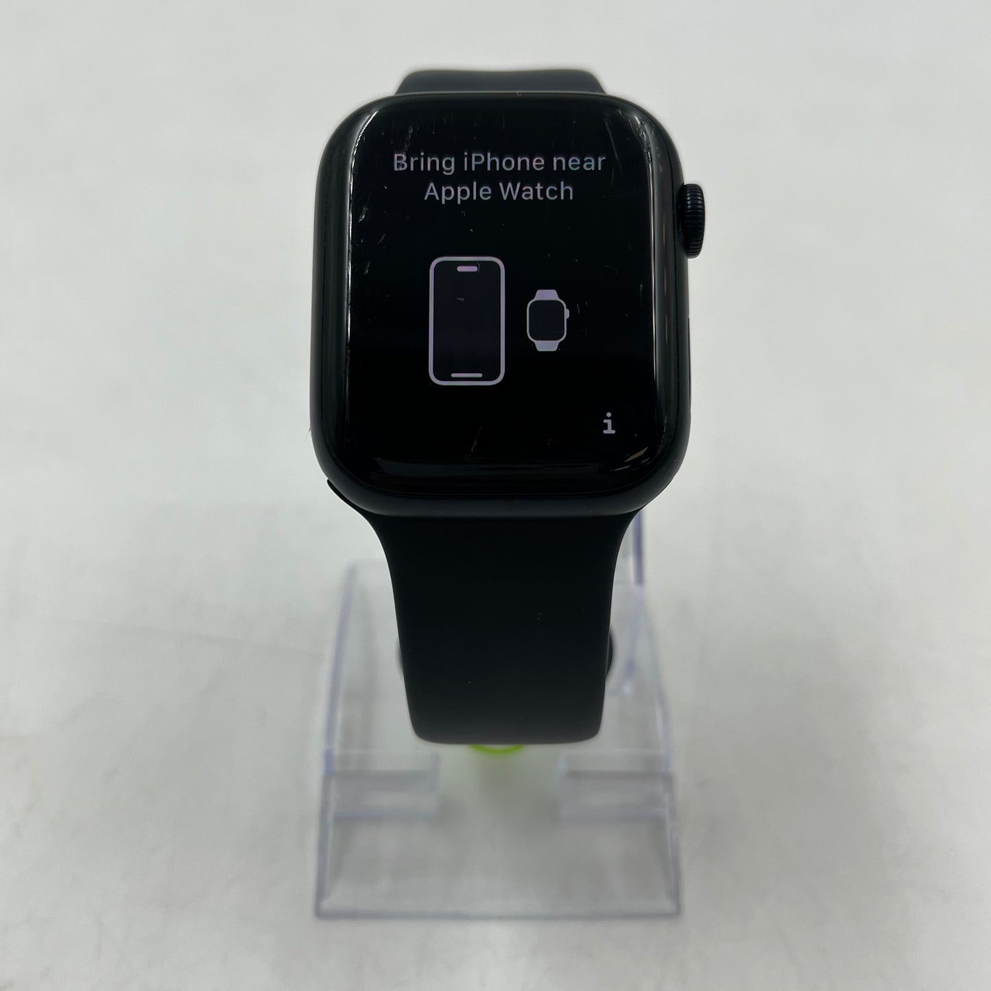 Unlocked Apple Watch Series 7 45MM Black Aluminum Midnight Sport Band MKJ73LL/A