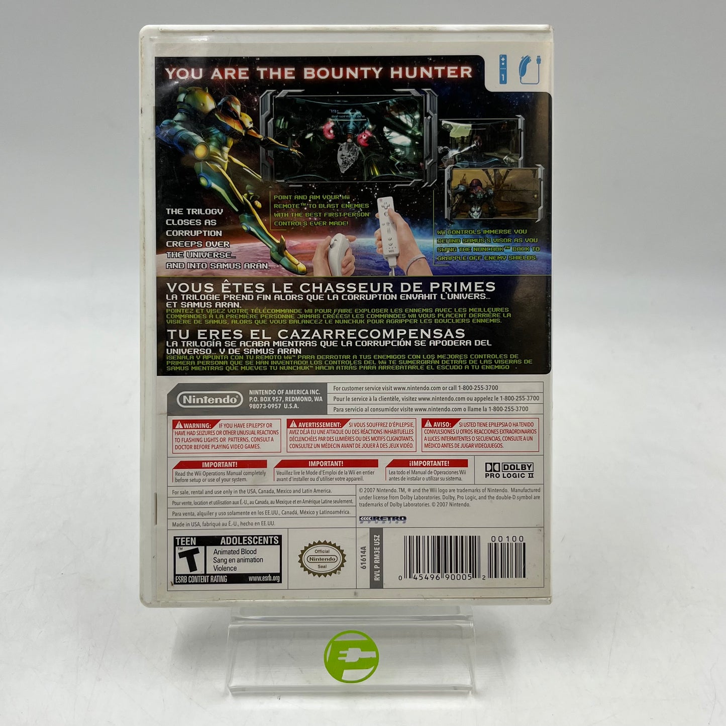 Metroid Prime 3 Corruption (Nintendo Wii, 2007)