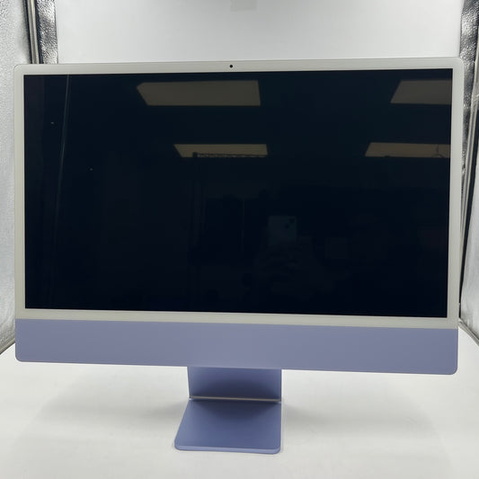 2021 Apple iMac 24" M1 8 Core 3.2GHz 8GB RAM 256GB SSD Purple MGPK3LL/A