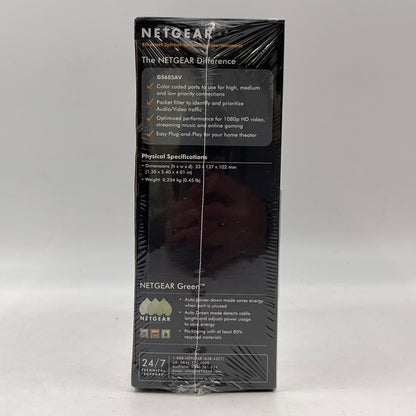 New NETGEAR Ethernet Splitter GS605AV