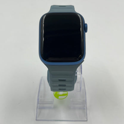 GPS Only Apple Watch Series 7 45MM Blue Aluminum Blue Sport Loop MKNR3LL/A