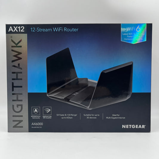 NETGEAR Nighthawk AX12 Dual Band WiFi 6 RAX120 Wifi Router