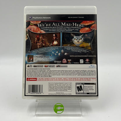 Alice: Madness Returns (Sony PlayStation 3 PS3, 2011)