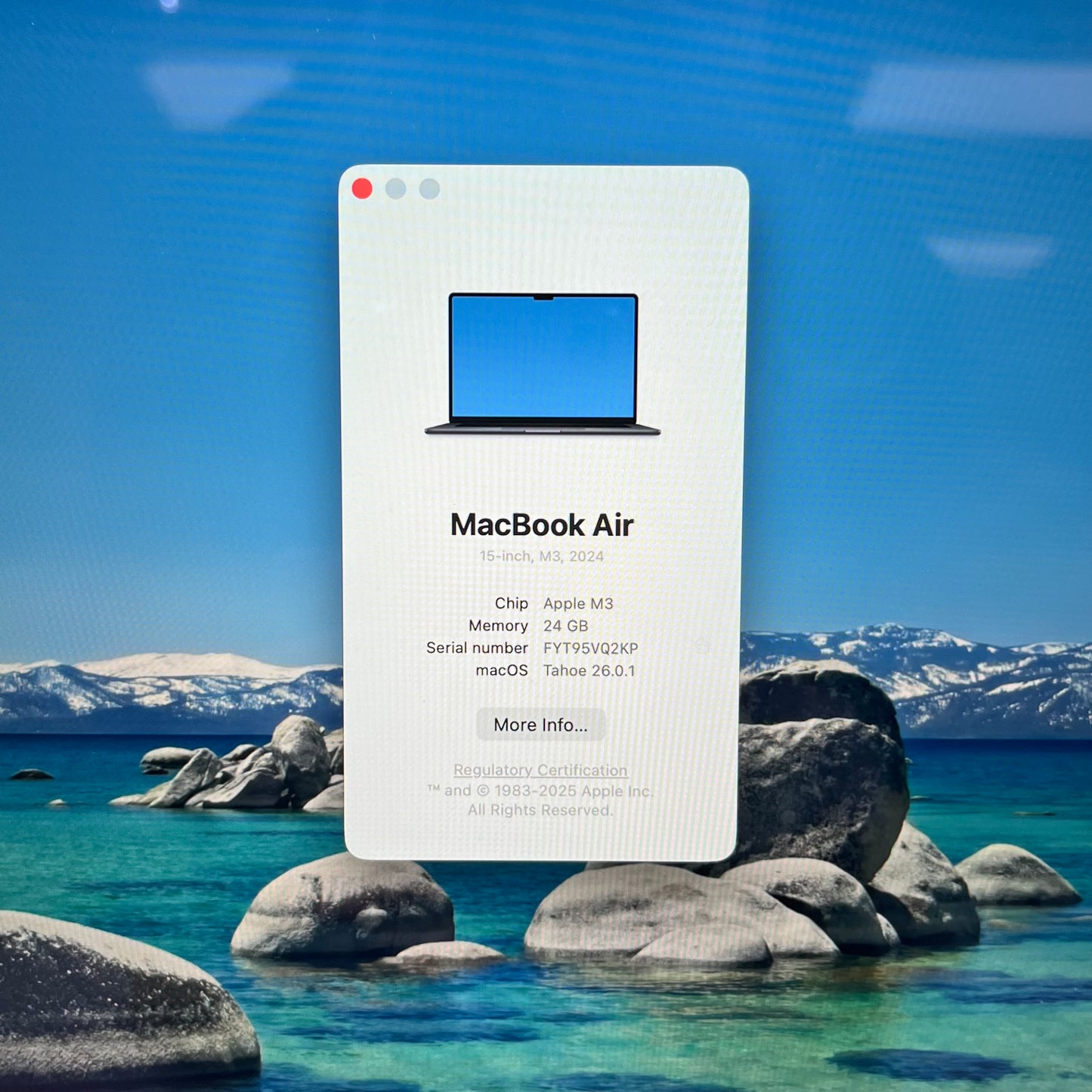 2024 Apple MacBook Air 15" M3 10 Core 4.0GHz 24GB RAM 512GB SSD A3114