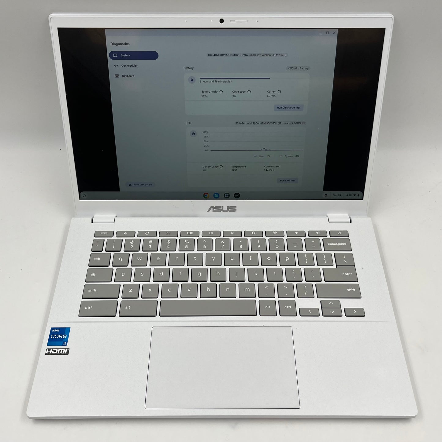 Asus Chromebook Plus CX3402CV 14" i5-1335U 4.6GHz 8GB RAM 128GB SSD