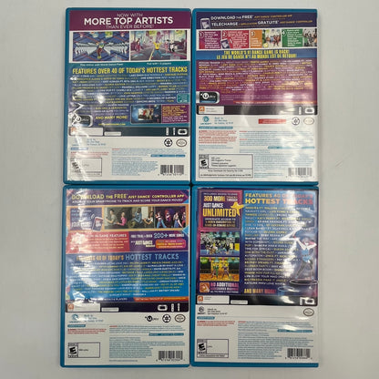 Lot of 4 Nintendo Wii U Games Just Dance 2015, 2016, 2017, 2018