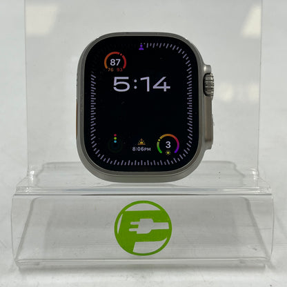 GPS Only Apple Watch Ultra 49MM Natural Titanium MQF13LL/A Face Only