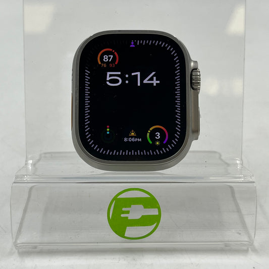 GPS Only Apple Watch Ultra 49MM Natural Titanium MQF13LL/A Face Only