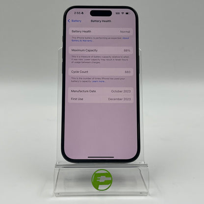Unlocked Apple iPhone 15 Pro 1TB Black MTU13LL/A