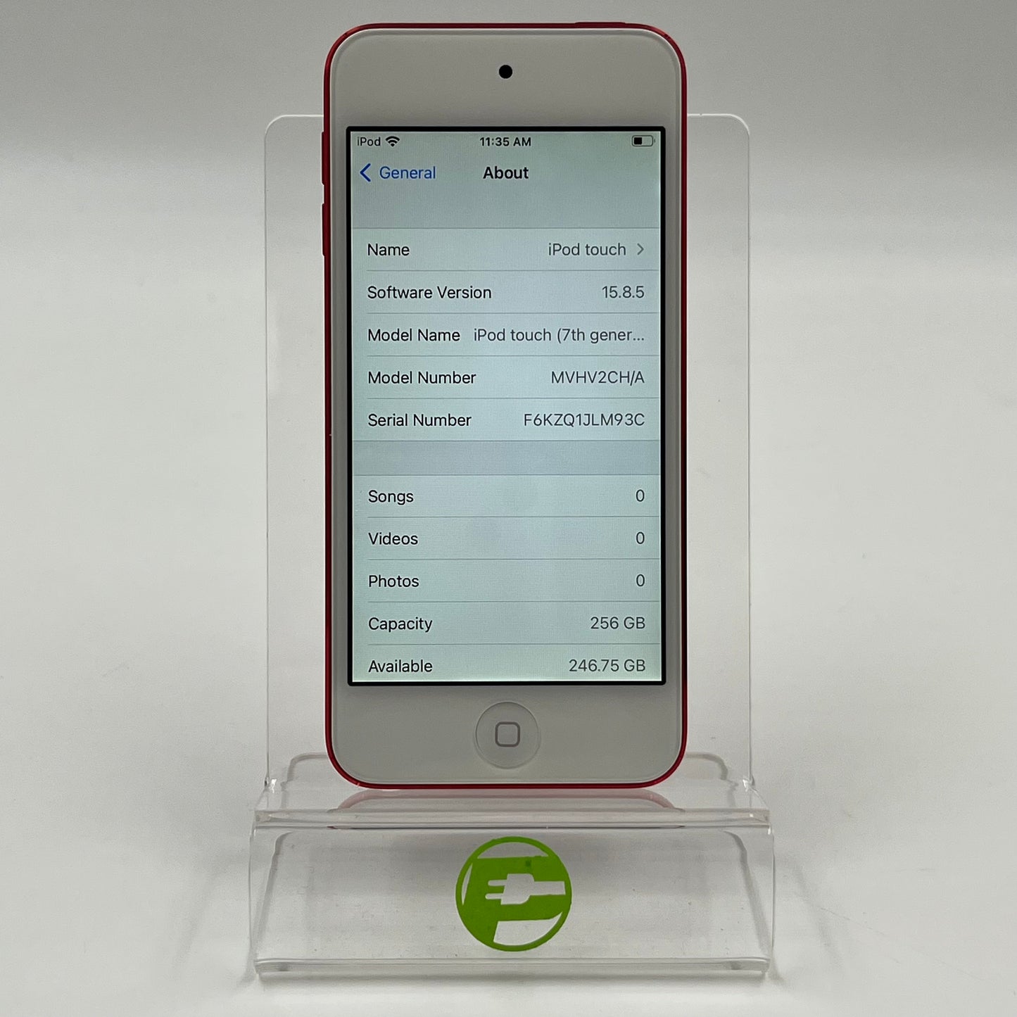 Apple iPod Touch 7th Gen 256GB Red MVHV2CH/A