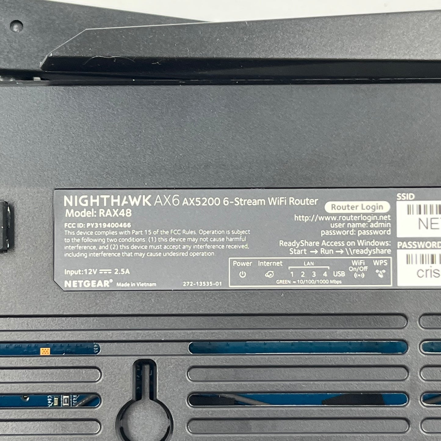 NETGEAR NightHawk AX6 Dual Band AX5400 Gaming Router