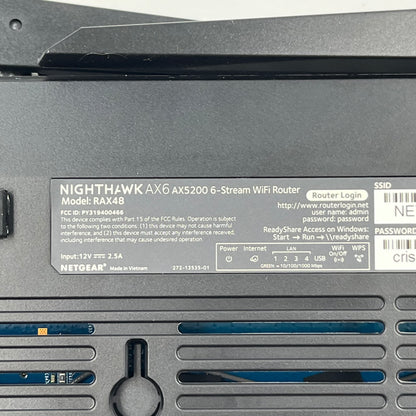 NETGEAR NightHawk AX6 Dual Band AX5400 Gaming Router