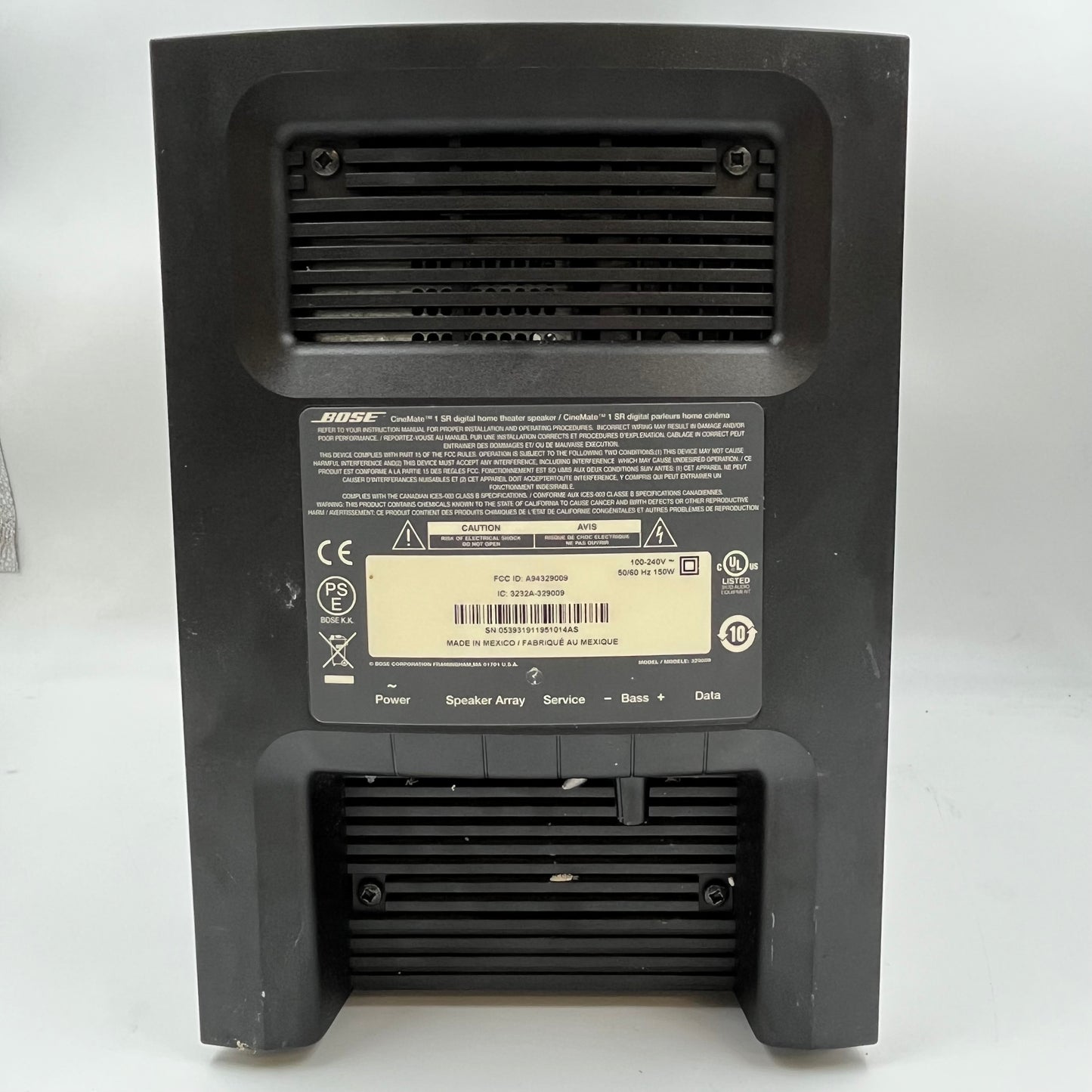 Bose Cinemate 1 SR Speaker Array Home Theater Speaker System Black 328040
