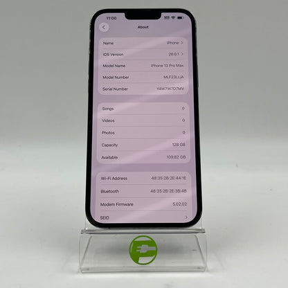 Unlocked Apple iPhone 13 Pro Max 128GB Graphite MLF23LL/A