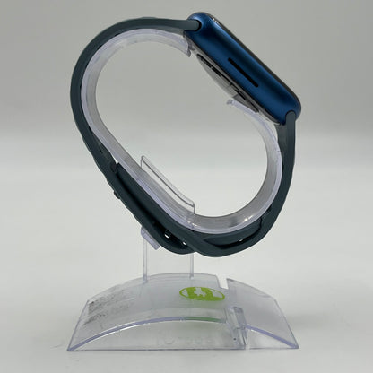 GPS Only Apple Watch Series 7 45MM Blue Aluminum Blue Sport Loop MKNR3LL/A