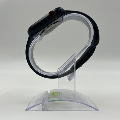 GPS Only Apple Watch Series 7 45MM Black Aluminum Midnight Sport Band MKJ73LL/A