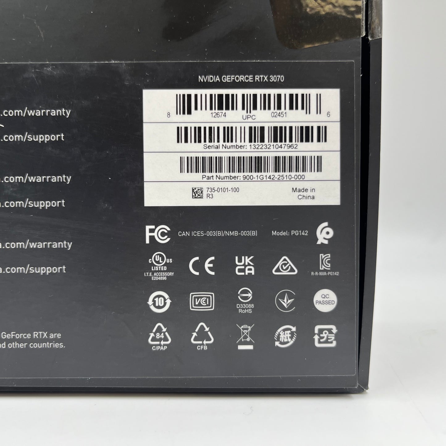 NVIDIA GeForce RTX 3070 8GB GDDR6 Graphics Card PG142 Founders Edition