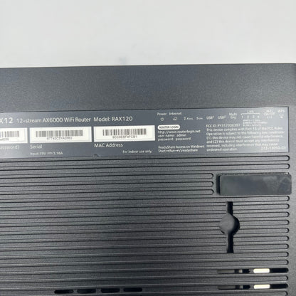 NETGEAR Nighthawk AX12 Dual Band WiFi 6 RAX120 Wifi Router
