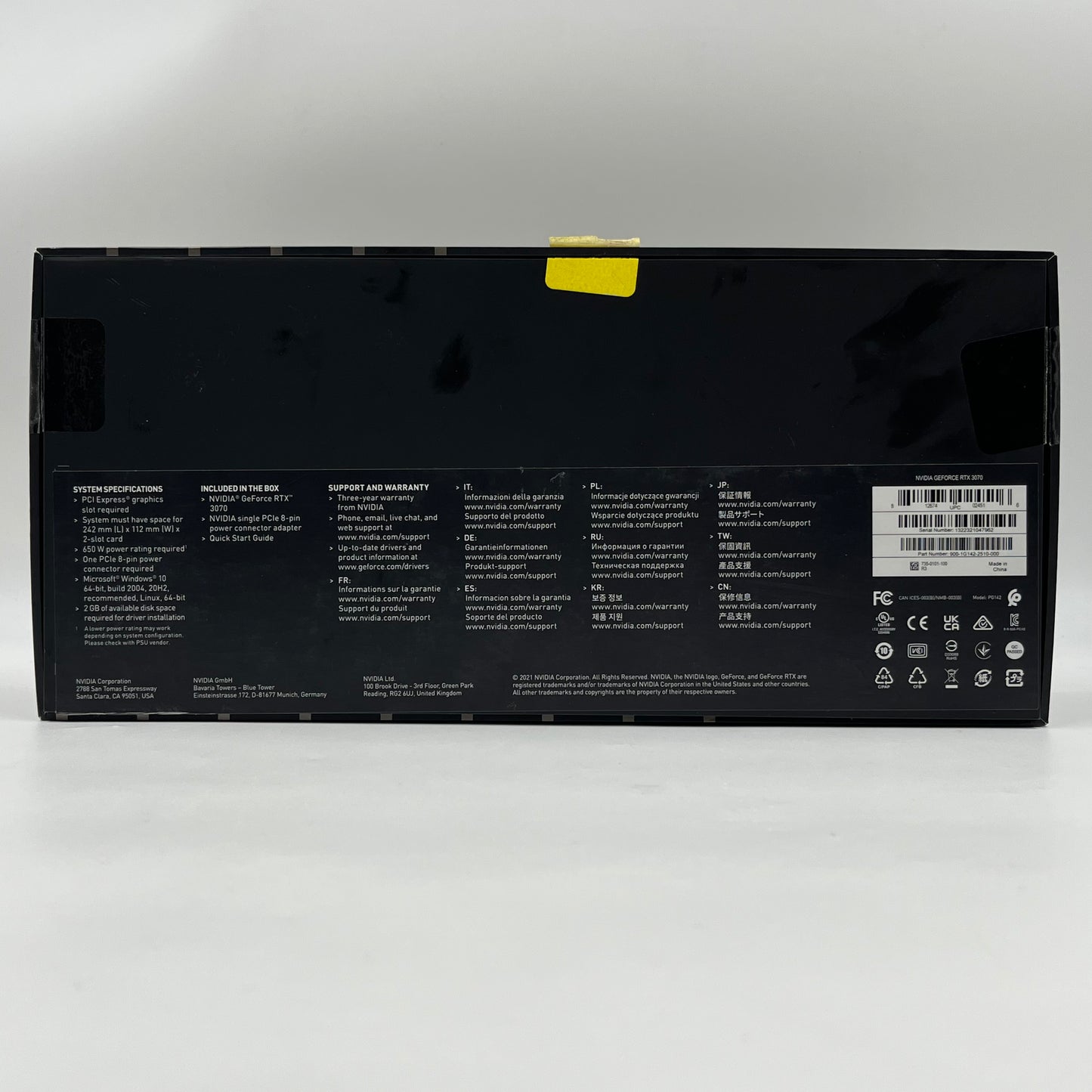 NVIDIA GeForce RTX 3070 8GB GDDR6 Graphics Card PG142 Founders Edition