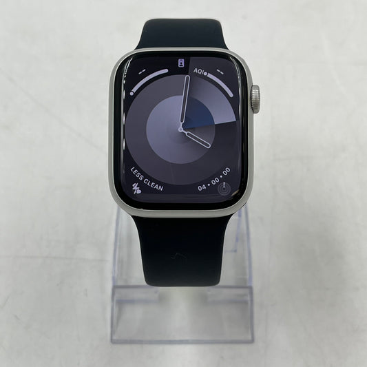 GPS Only Apple Watch Series 9 45MM Silver Aluminum Blue Sport Loop MR9E3LL/A