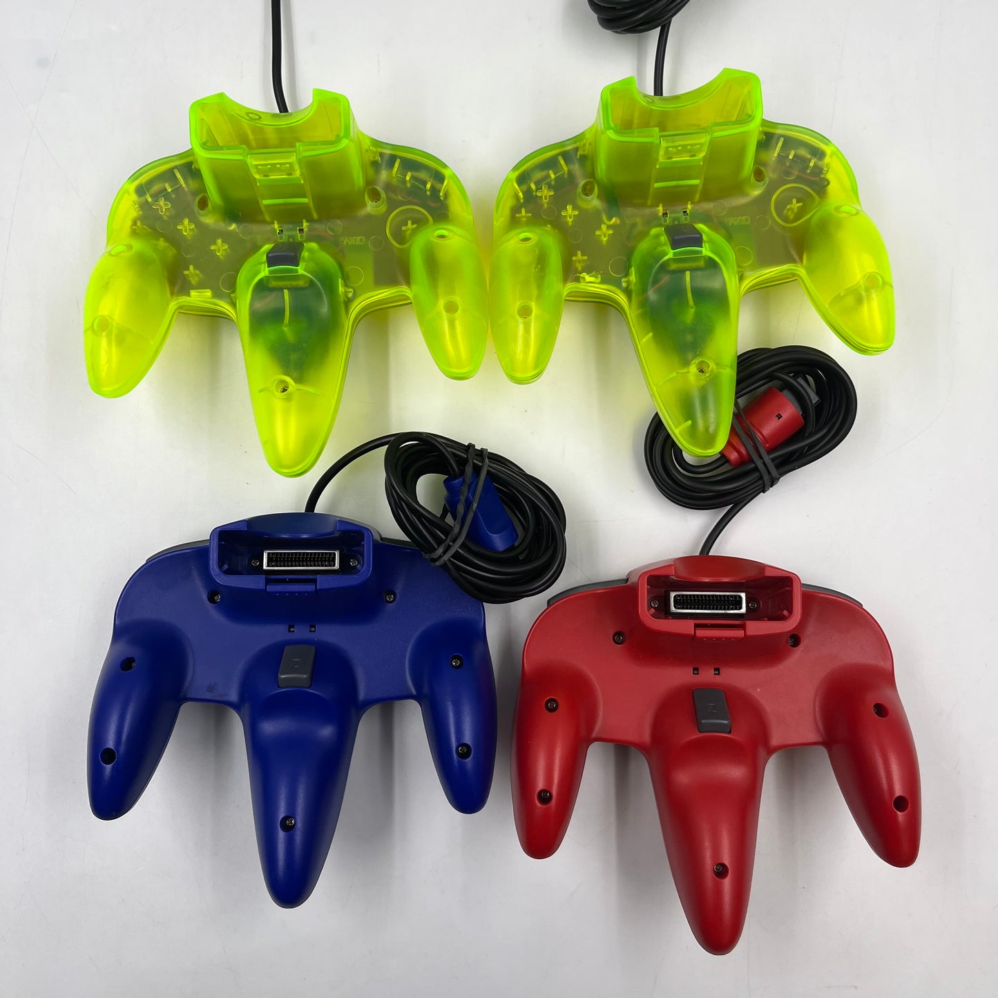 Used Lot of 4 Nintendo 64 N64 Third Party Wired Controllers