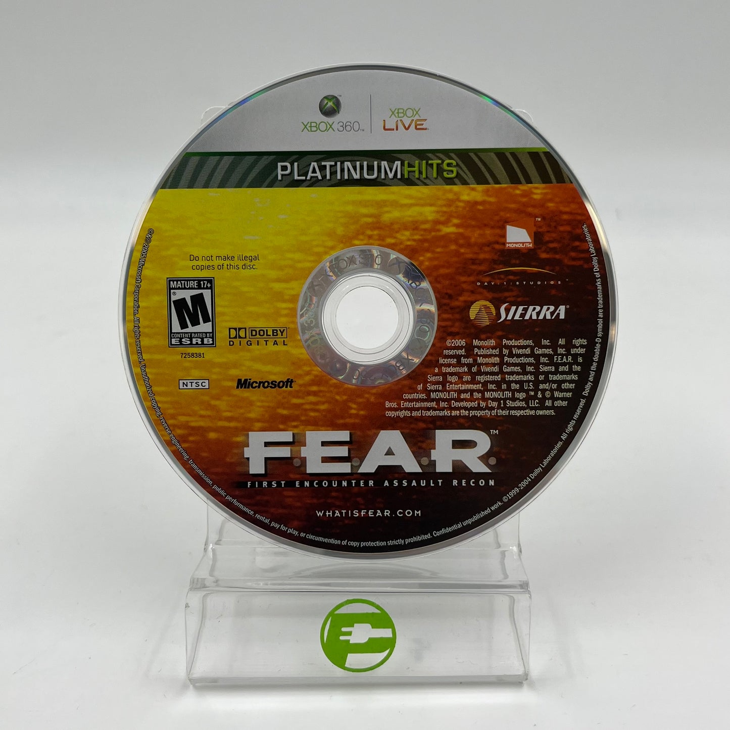 F.E.A.R. [Platinum Hits] (Microsoft Xbox 360, 2006)