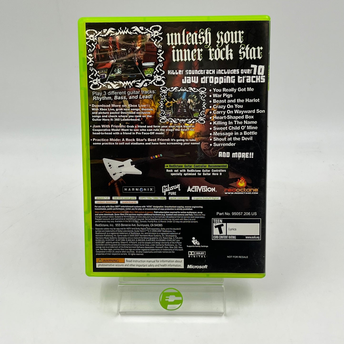 Microsoft Xbox 360 Guitar Hero II Controller White 95065 with Game