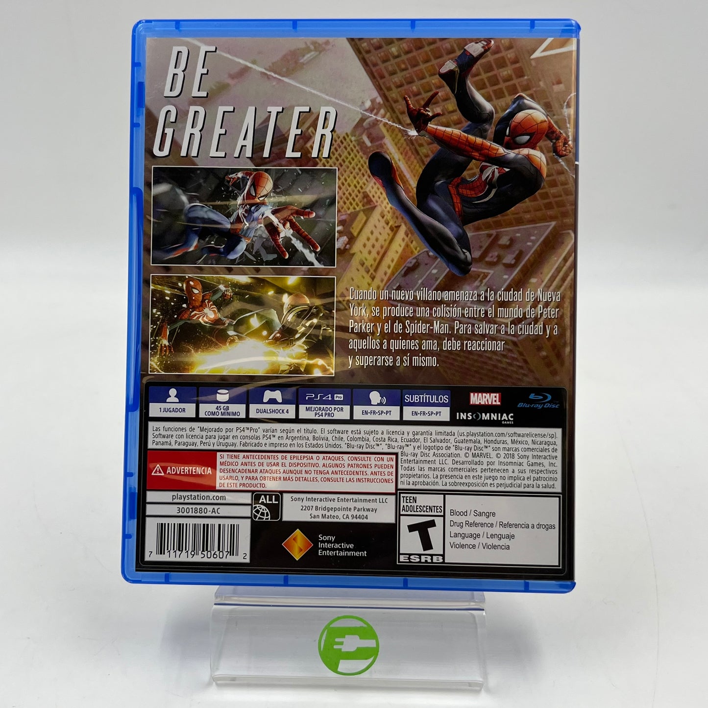 Spider-Man (Sony PlayStation 4 PS4) LATAM VERSION