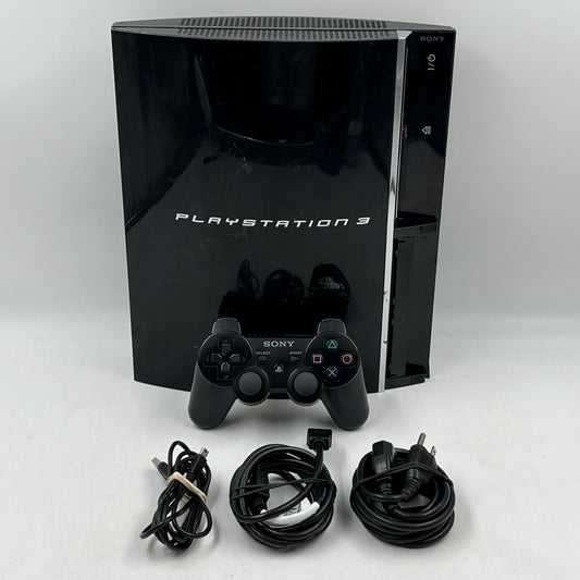 Sony PlayStation 3 Fat PS3 60GB Black Console Gaming System CBEH1000