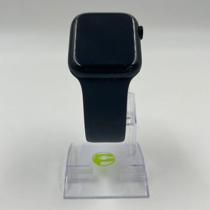 GPS Only Apple Watch Series 7 45MM Black Aluminum Midnight Sport Band MKJ73LL/A