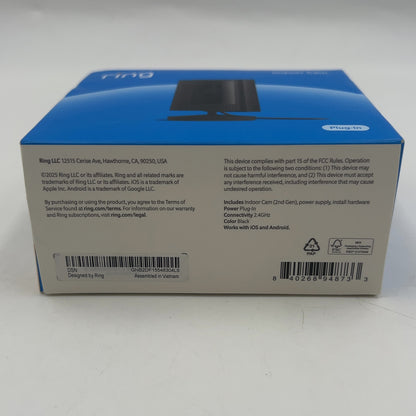 New Ring Indoor Cam Indoor Camera Unclaimed