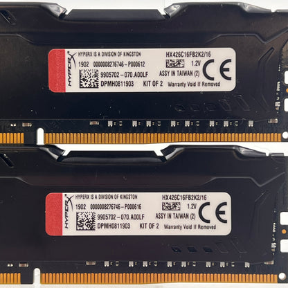 Kingston HyperX Fury 16GB (2x8GB) DDR4 2666MHz HX426C16FB2K2/16 Gaming Ram