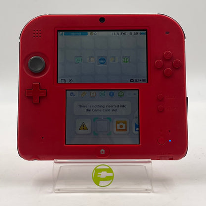 Nintendo 2DS Handheld Game Console FTR-001 Red/Black