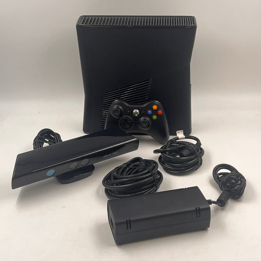 Microsoft Xbox 360 S 4GB Console Gaming System Black 1439 with Kinect