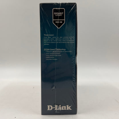 New D-Link 8-Port Gigabit Ethernet Switch DGS-108 Unclaimed