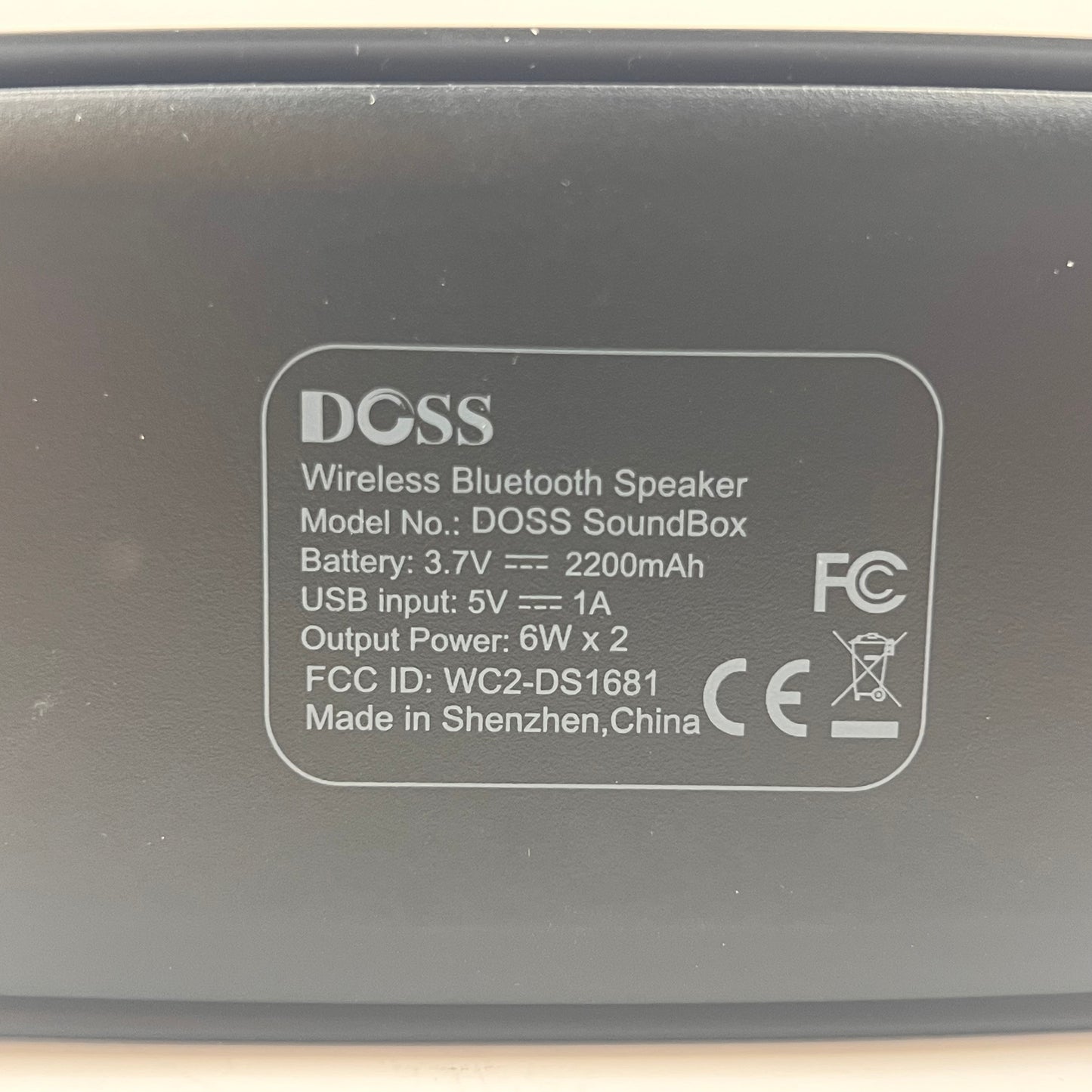 DOSS Touch Wireless Portable Bluetooth Speaker Black