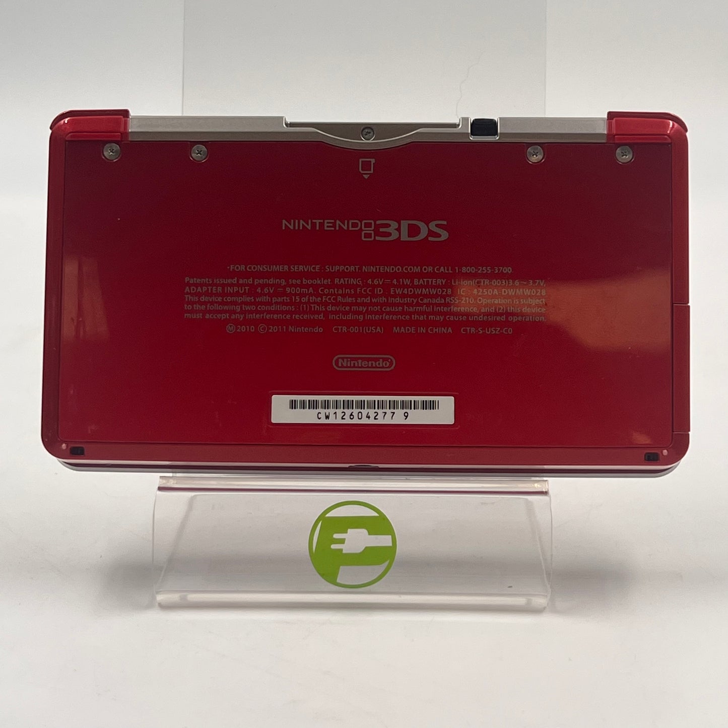 Nintendo 3DS Handheld Game Console CTR-001 Metallic Red