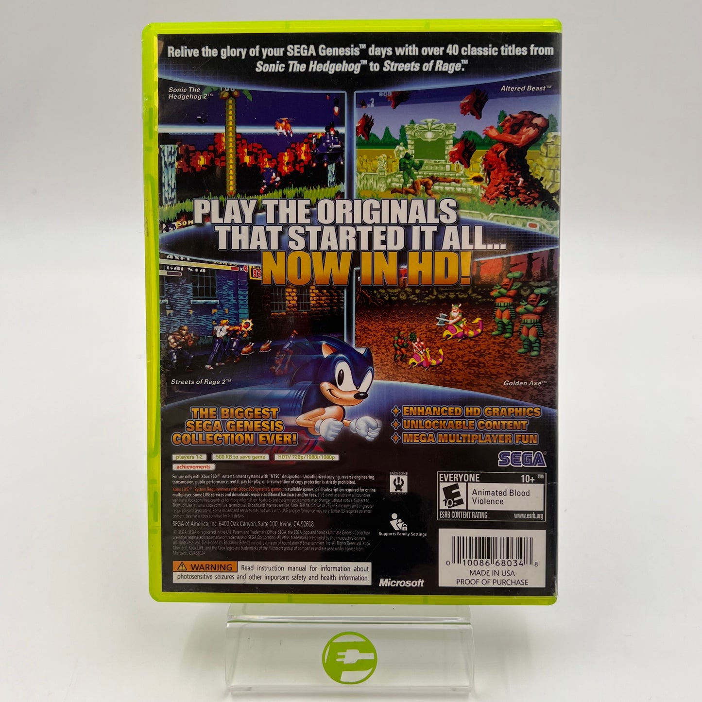 Sonic's Ultimate Genesis Collection [Platinum Hits] (Microsoft Xbox 360, 2009)